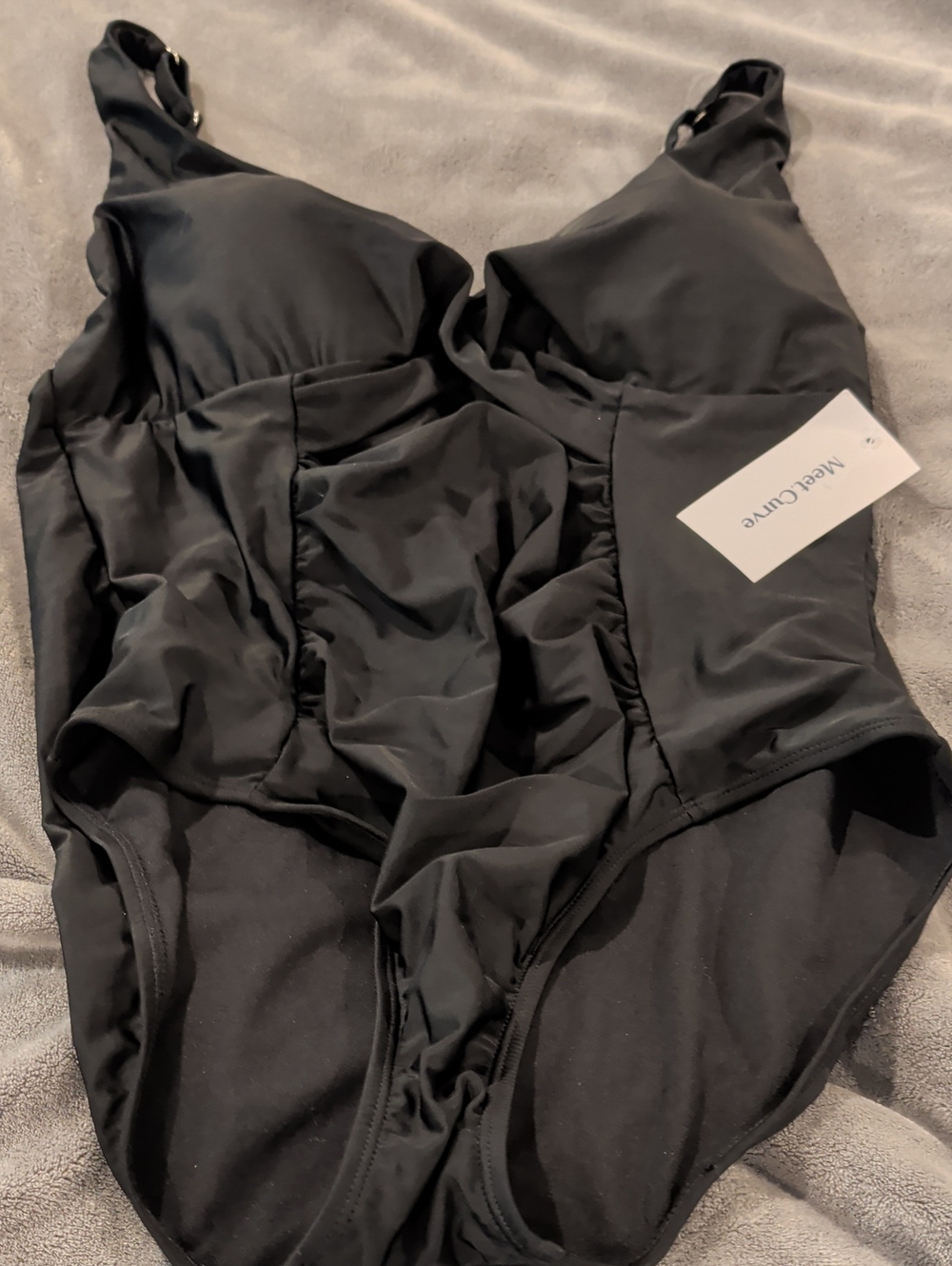 MerCouture Black One-Piece Swimsuit with Supportive Bust